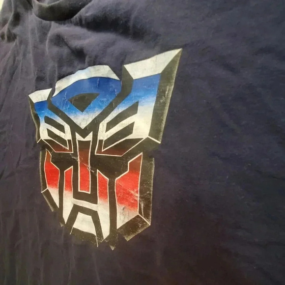 Transformers Graphic T Shirt Navy Blue Autobot Logo Mens Size Large - Picture 8 of 10